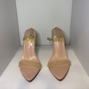 NUDE + CLEAR HEELS.